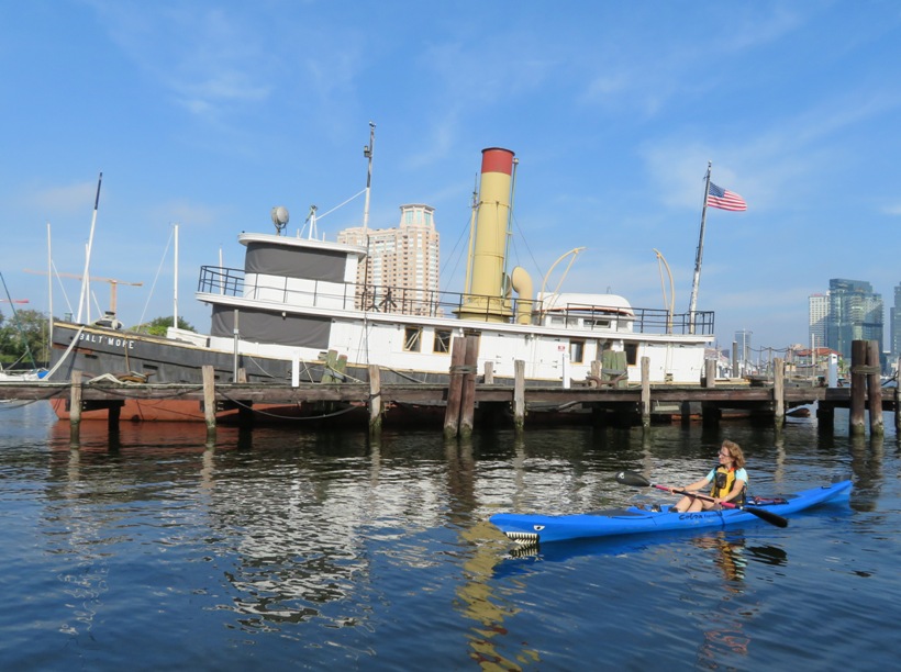 Norma with the Baltimore tug on the opposite side of the pier