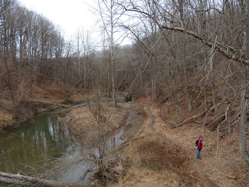 Steve on the trail with the Patapsco River