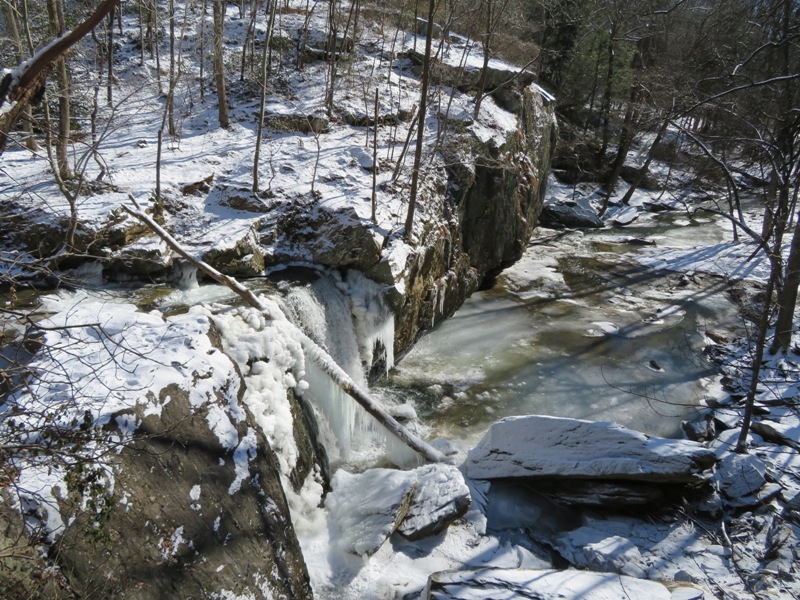 Overhead view of falls