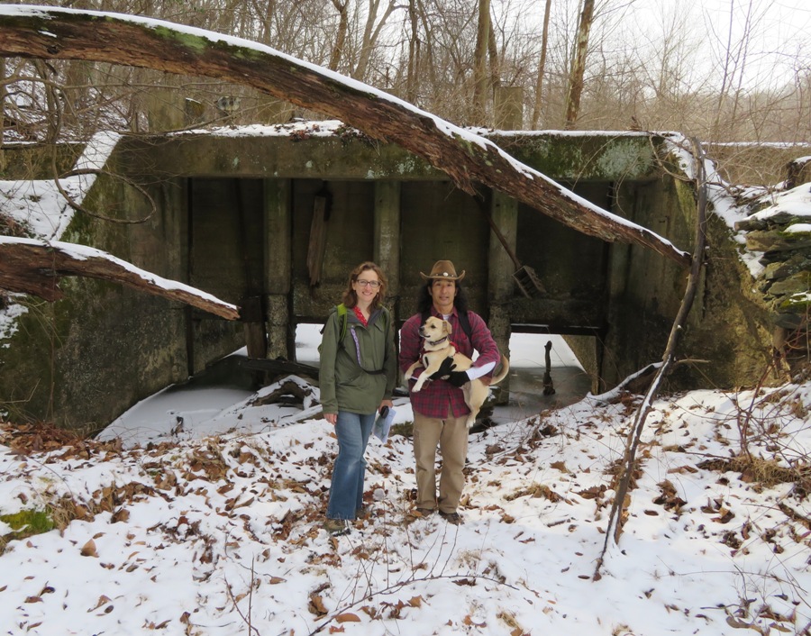 Norma, Daphne, and I in front of Union Dam