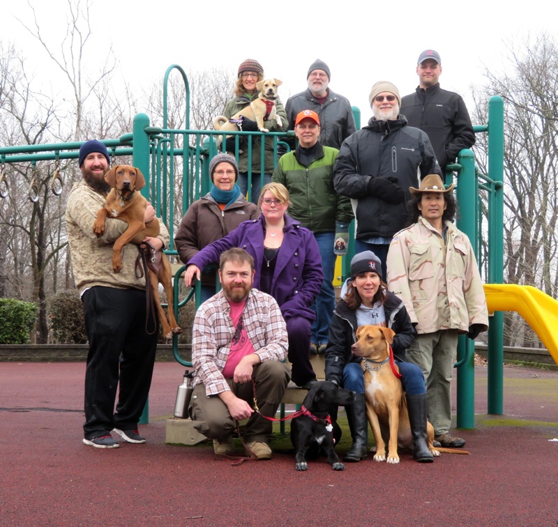 Group photo at the Savage Park playground