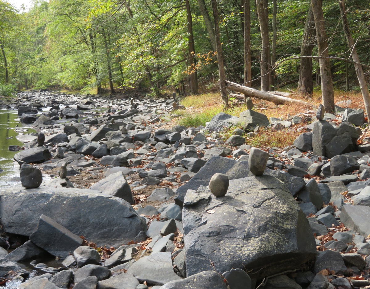 Several balanced rocks