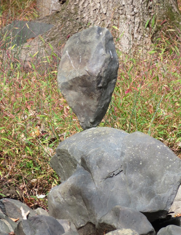 Topheavy single balanced rock