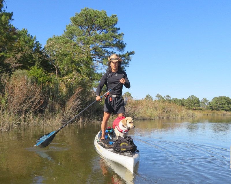 Daphne and I on SUP