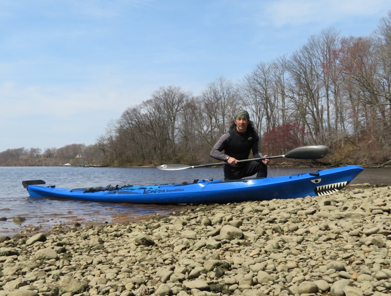Me ashore with kayak