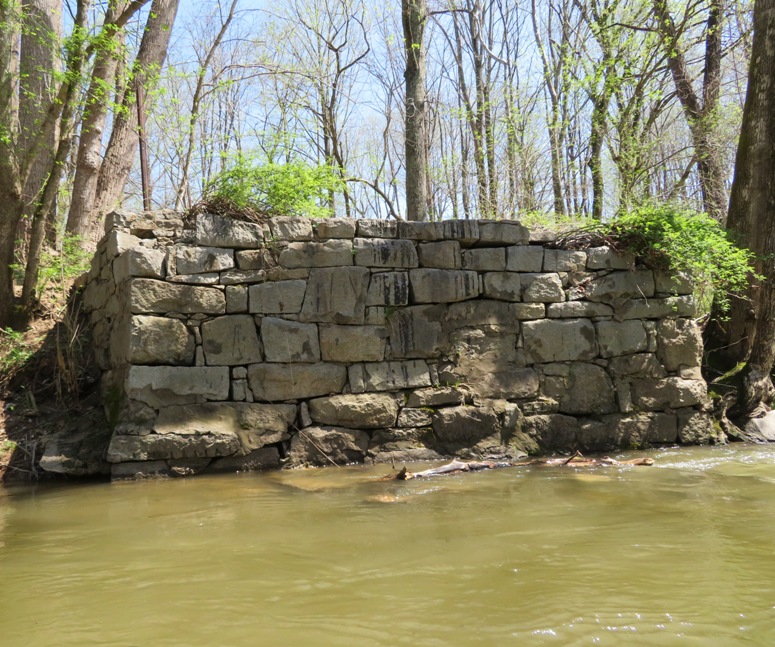 Stone bridge foundation