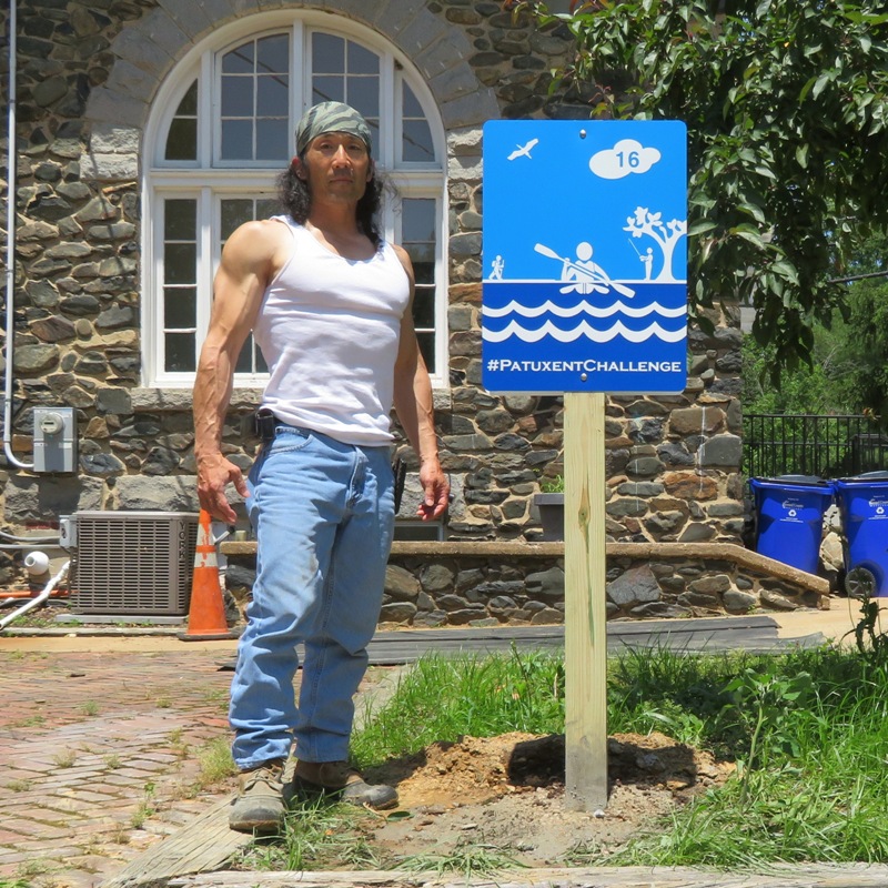 Me with Patuxent Challenge sign #16
