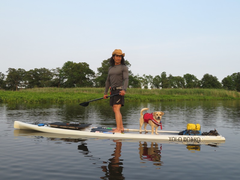 Daphne and I on SUP