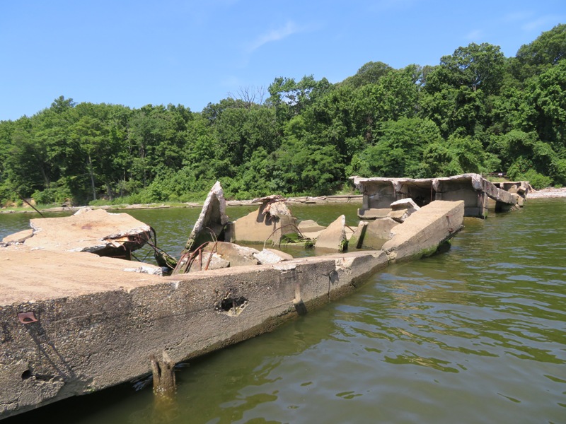 Broken concrete dock