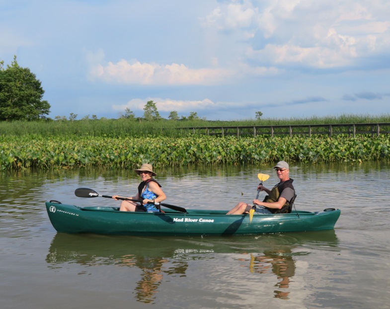 Sara and Mike in her Adventure 14 Mad River Canoe