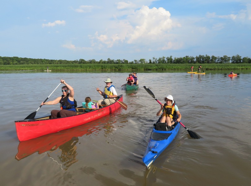 Our group plus another group of paddlers in the background