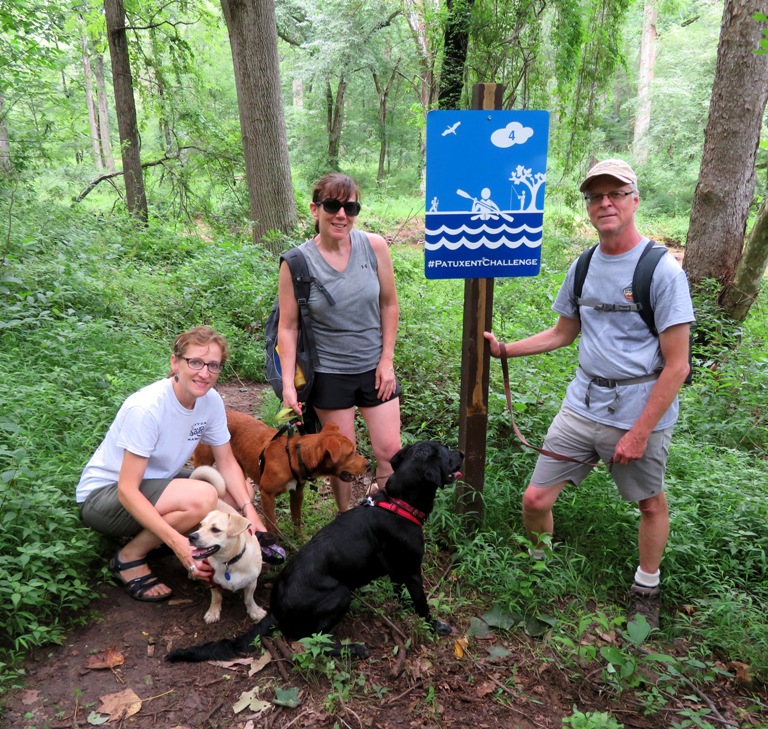 Our group around Patuxent Challenge sign #4