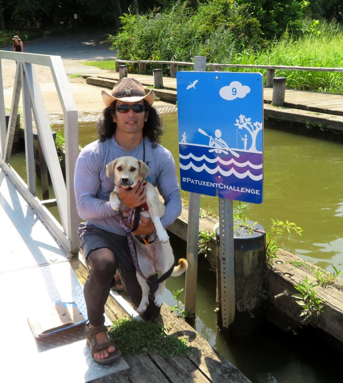 Daphne and I at Patuxent Challenge sign #9