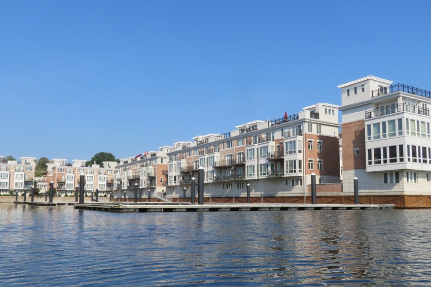 Empty pier at Harborview Pier Homes