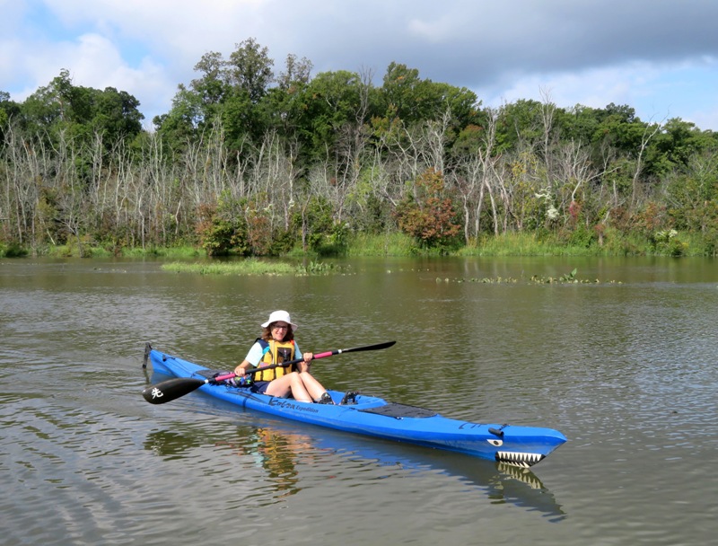 Norma on my Cobra Expedition touring sit-on-top kayak