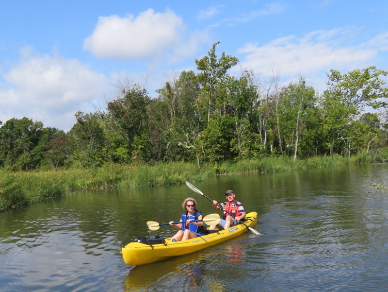 Beate and Gerhard kayaking