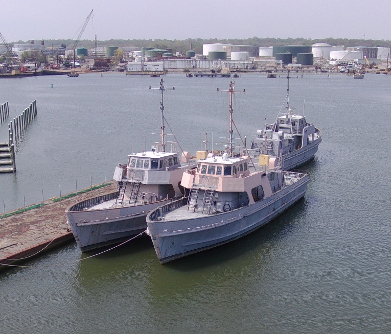 Drone view of yard patrol crafts