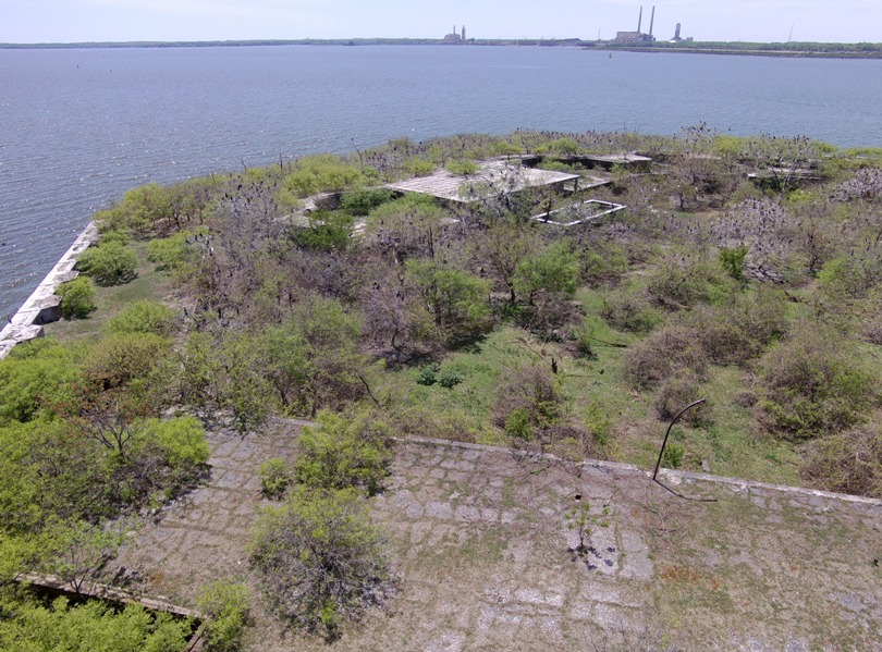 South view looking down on the fort with the generating station behind
