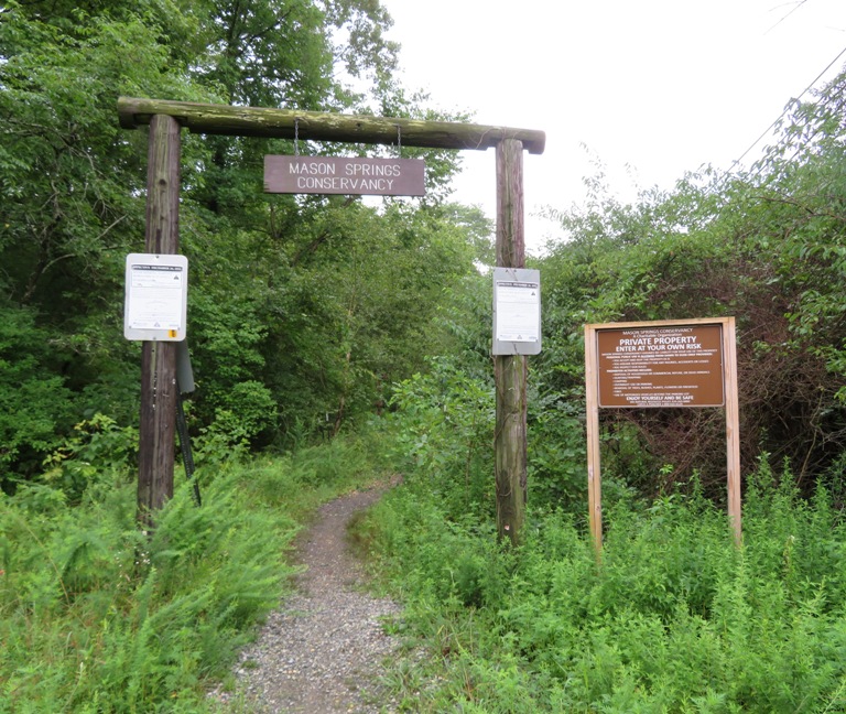 Entrance to Mason Springs Conservancy