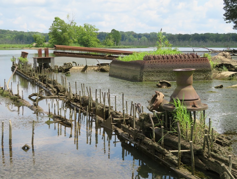 Lots of old metal from ruins