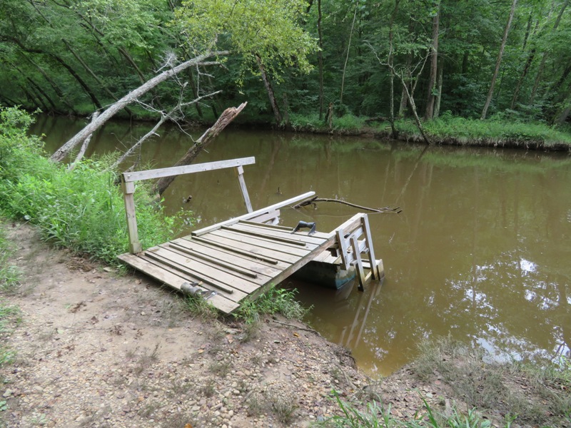 Launch area with pier ruins