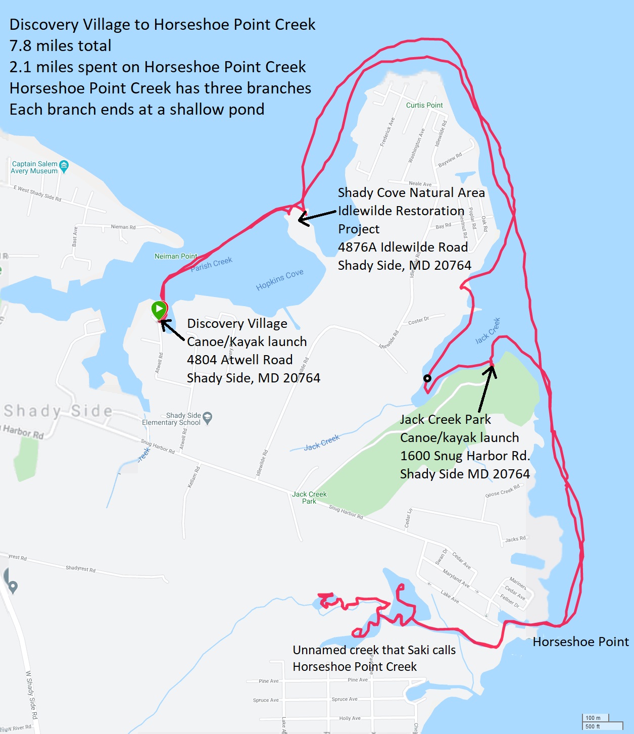 Map of our route