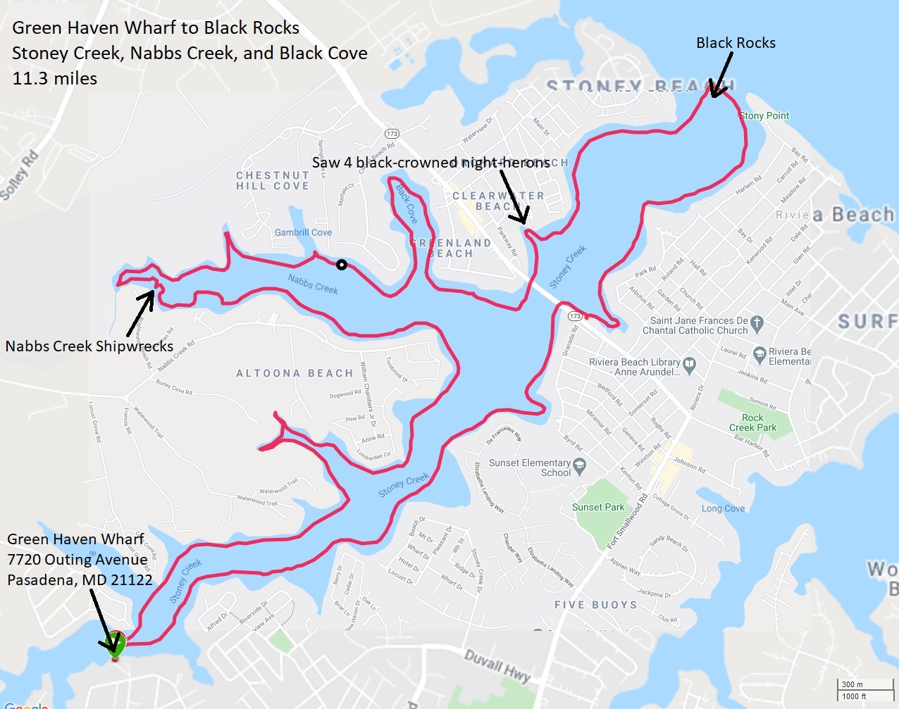 Map of my route