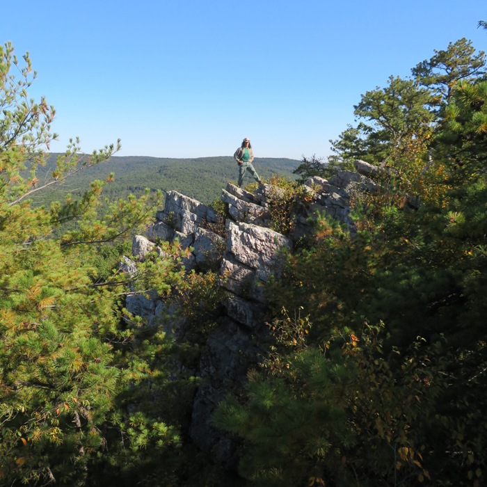Me standing on some high rocks