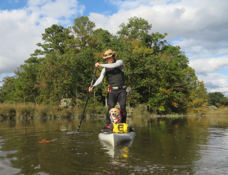 Daphne and I on the SUP