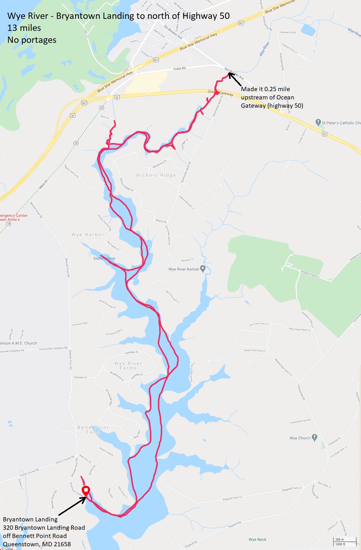 Map of our route