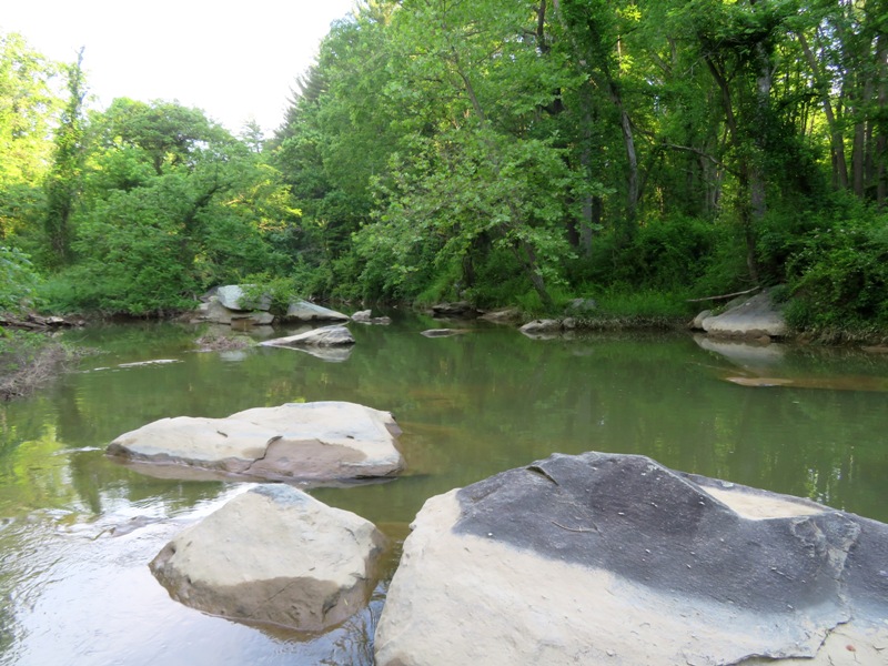 Large boulders in water