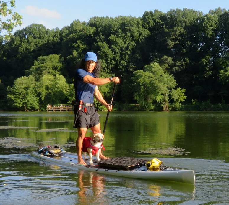 Daphne and I on SUP at Lake Elkhorn