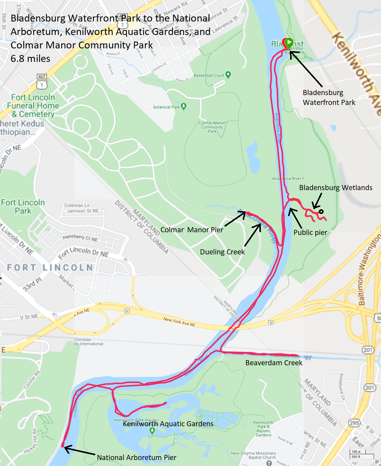 Map of our route