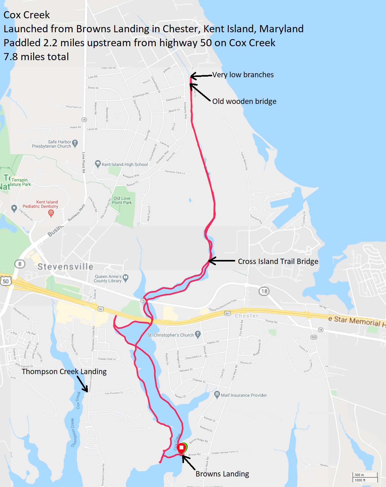 Map of our route