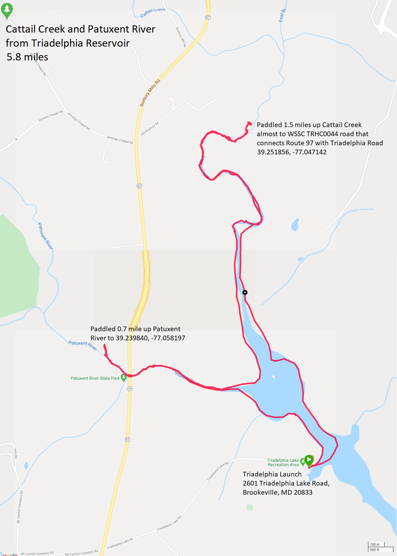 Map of our route
