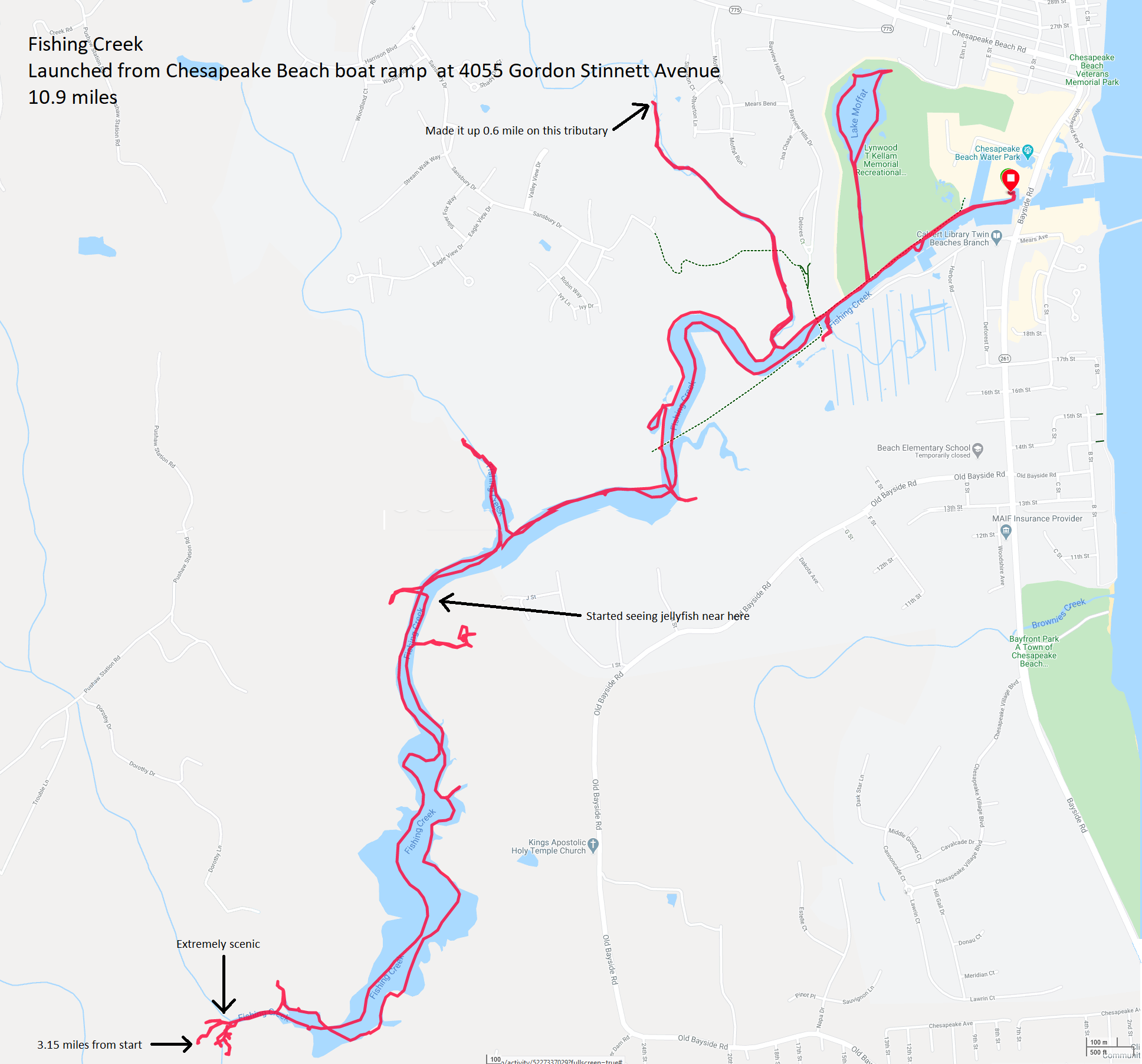 Map of our route
