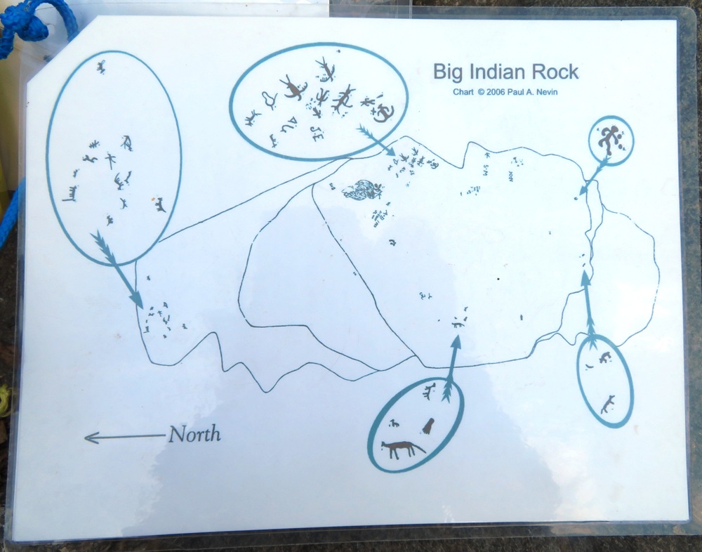 Paper showing individual petroglyph locations