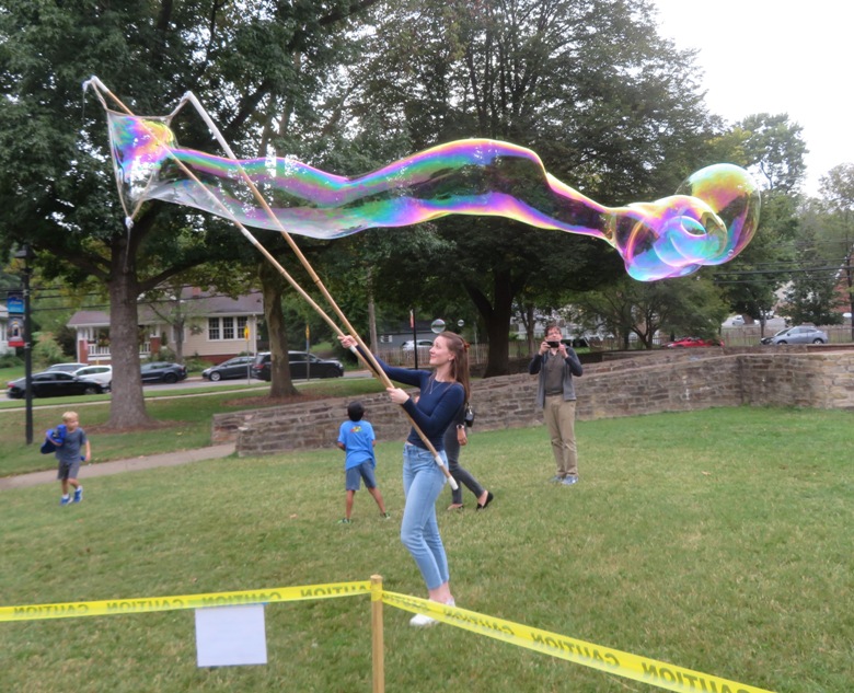 Extra long bubble made with the big wand