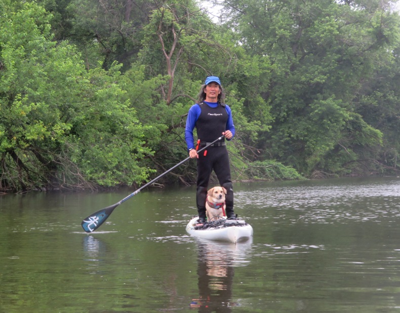 Daphne and I on SUP