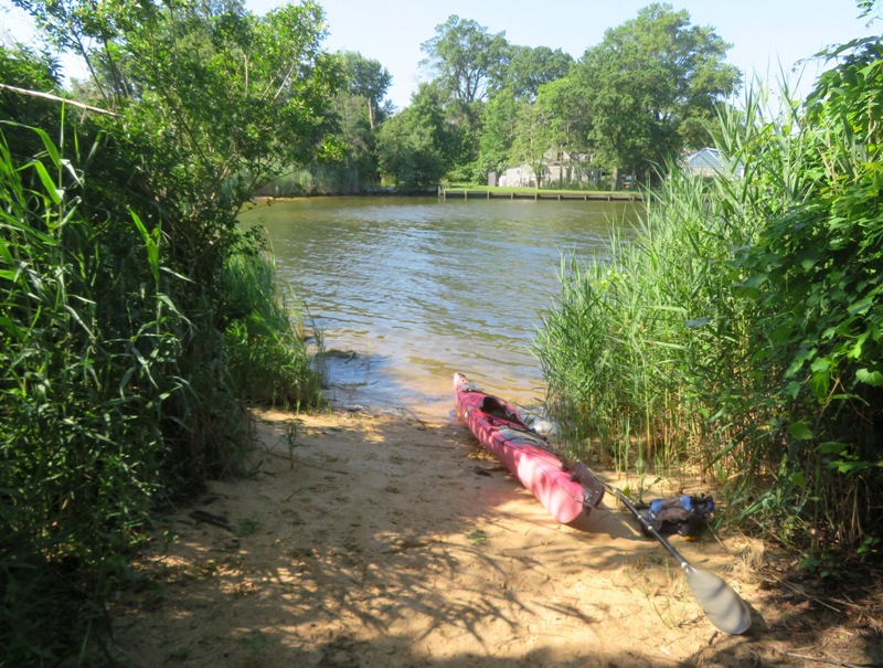 My boat at the beach launch