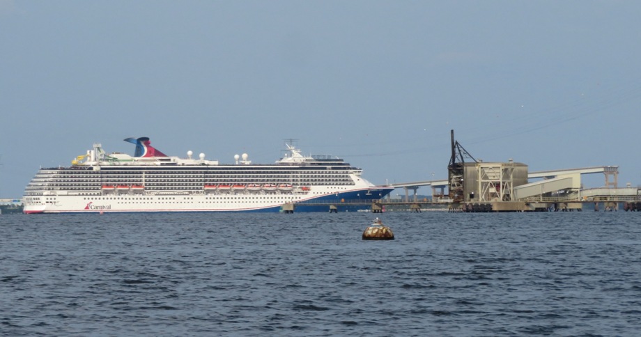 Cruise ship and part of Key Bridge