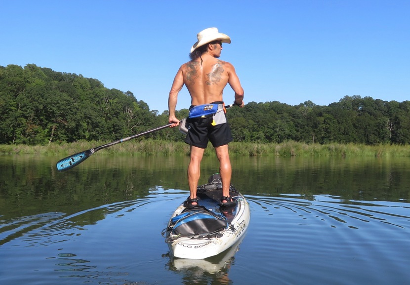 Back of me standing on SUP