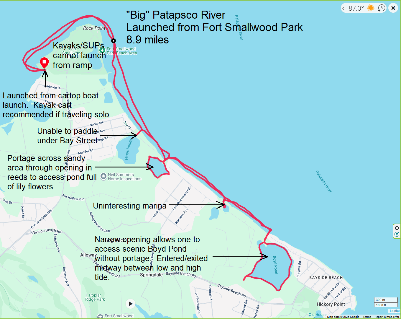 Map of my route