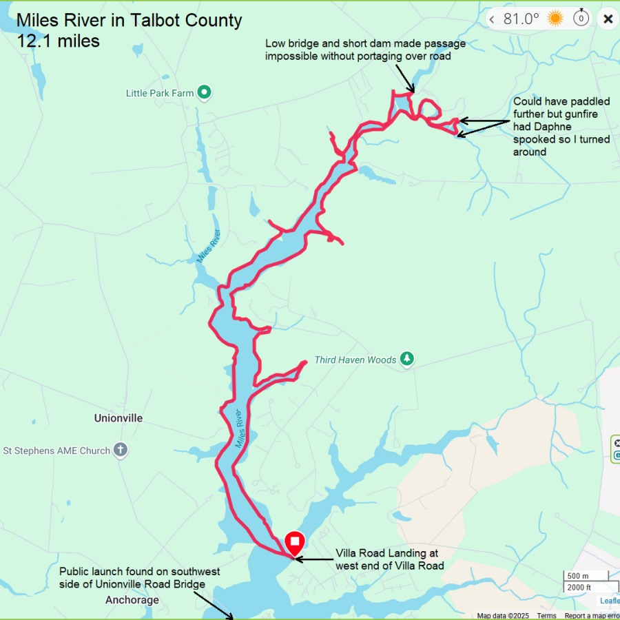 Map of our route