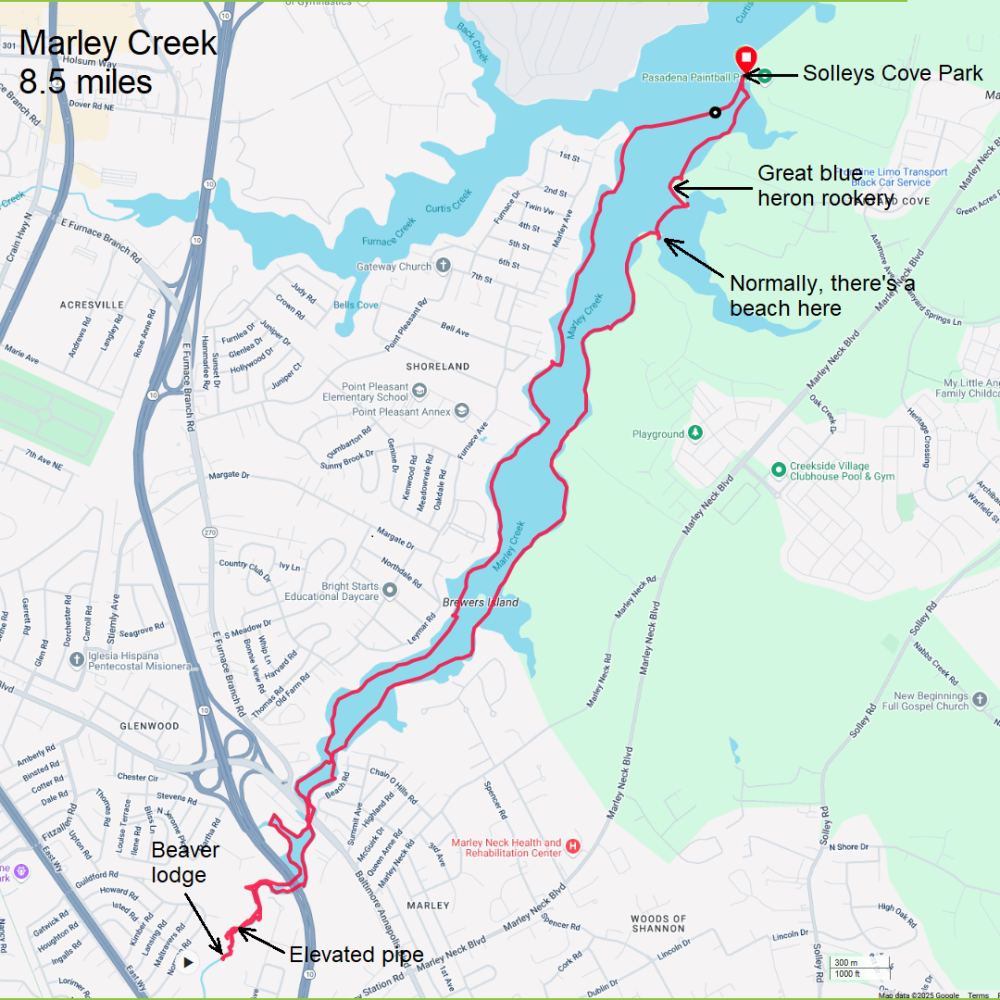 Map of our route