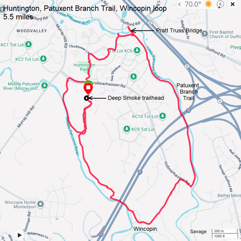 Map of our route