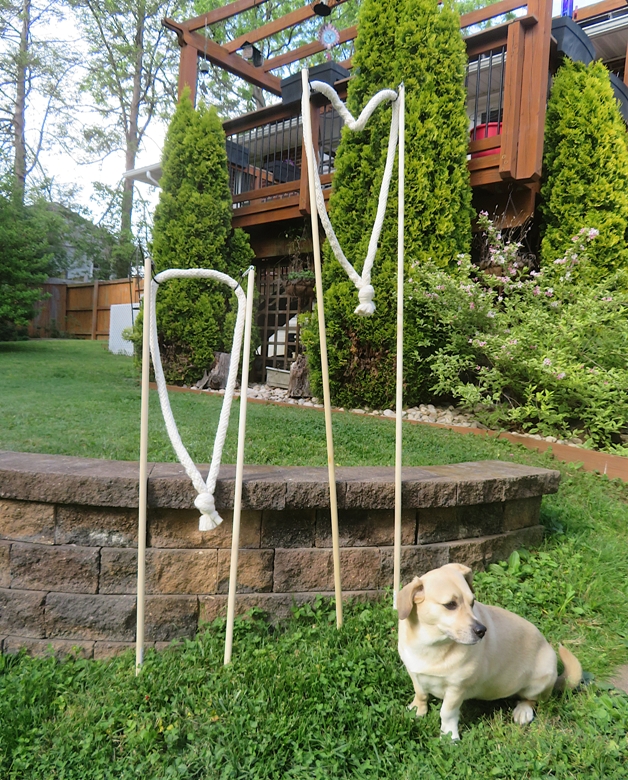 Daphne with two 'rope' bubble wands