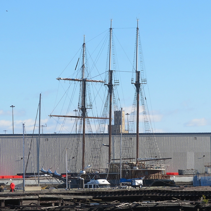 Portside view of the Peacemaker