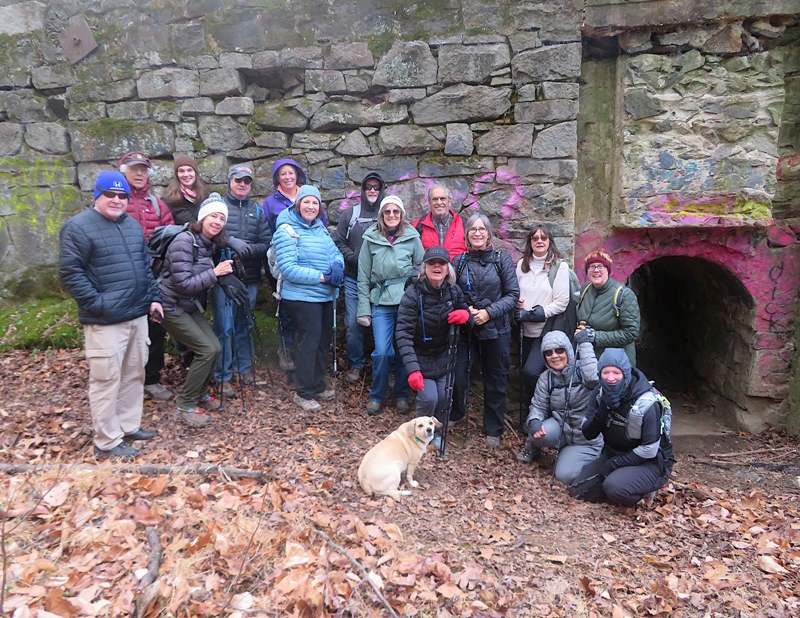 My group with Daphne in the mill race.  Some had to leave early