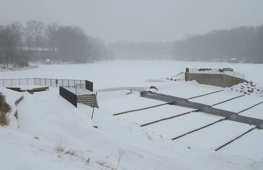 Snow-covered Lake Elkhorn